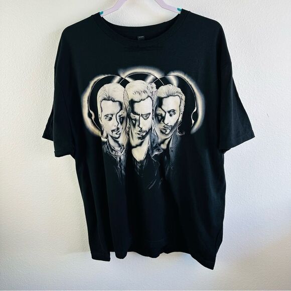 Swedish House Mafia 3 Face Tee Black Tultex - Picture 1 of 3